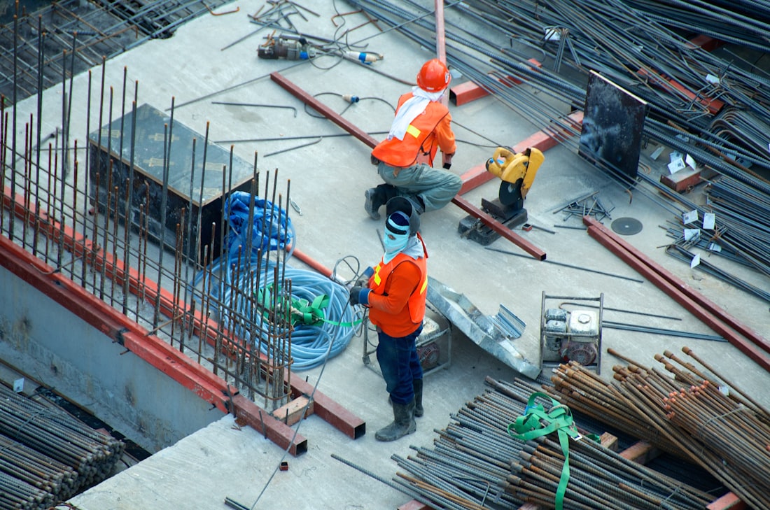 Premium construction and building work on site