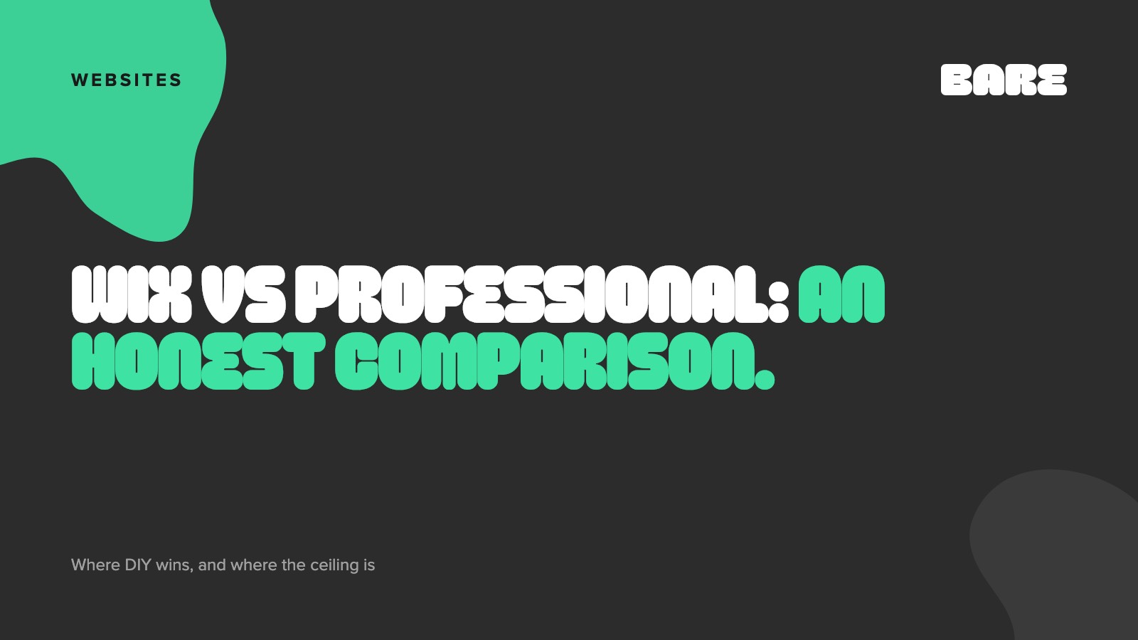 Wix vs a professional website: an honest comparison