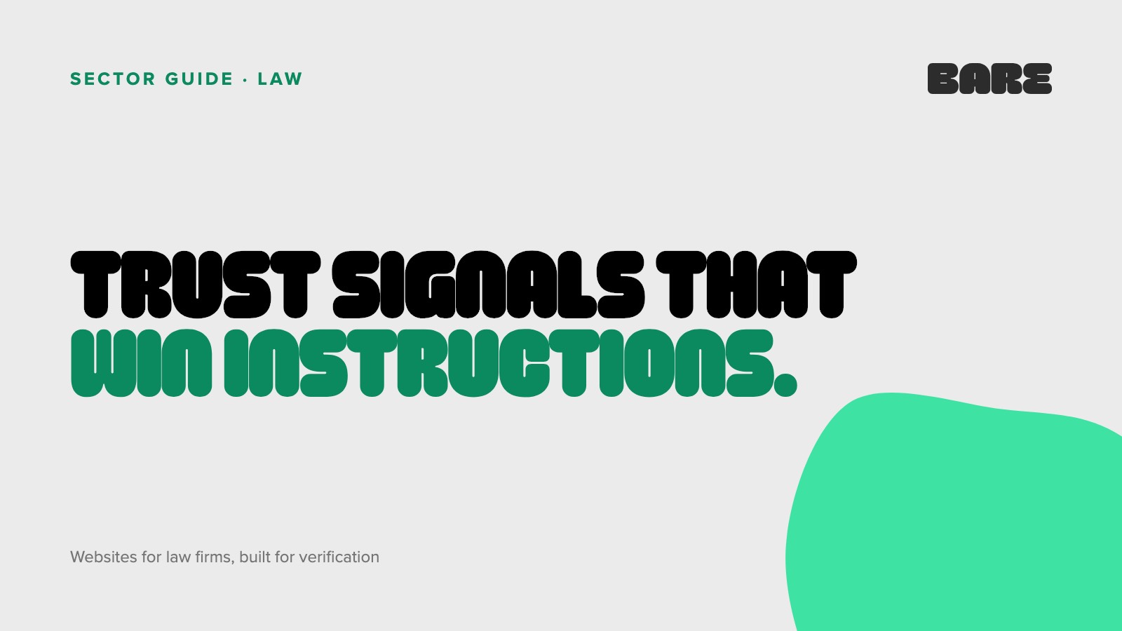 Websites for law firms: trust signals that win instructions