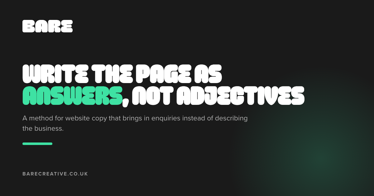 How to write website copy that gets enquiries
