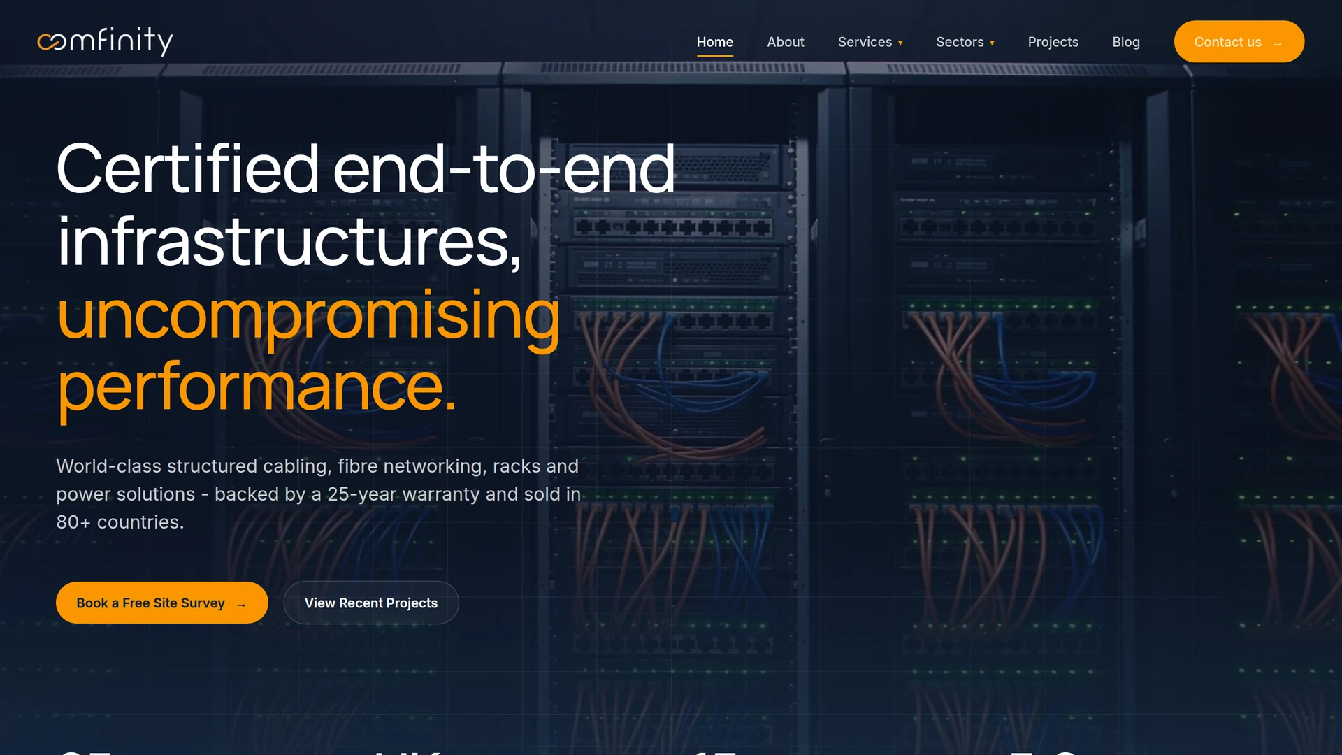 Comfinity website after