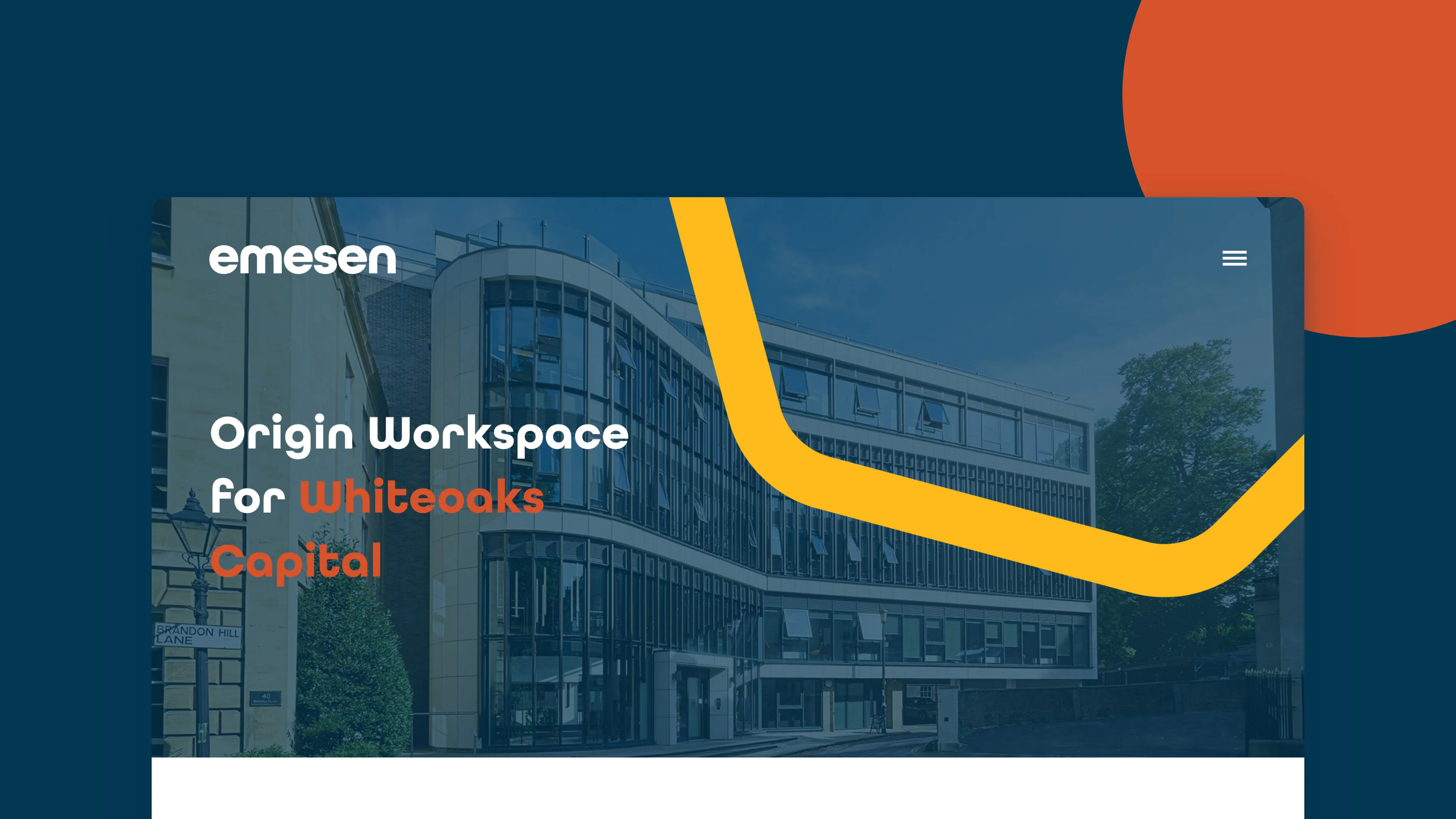The Origin Workspace project page, with the yellow ribbon behind the heading