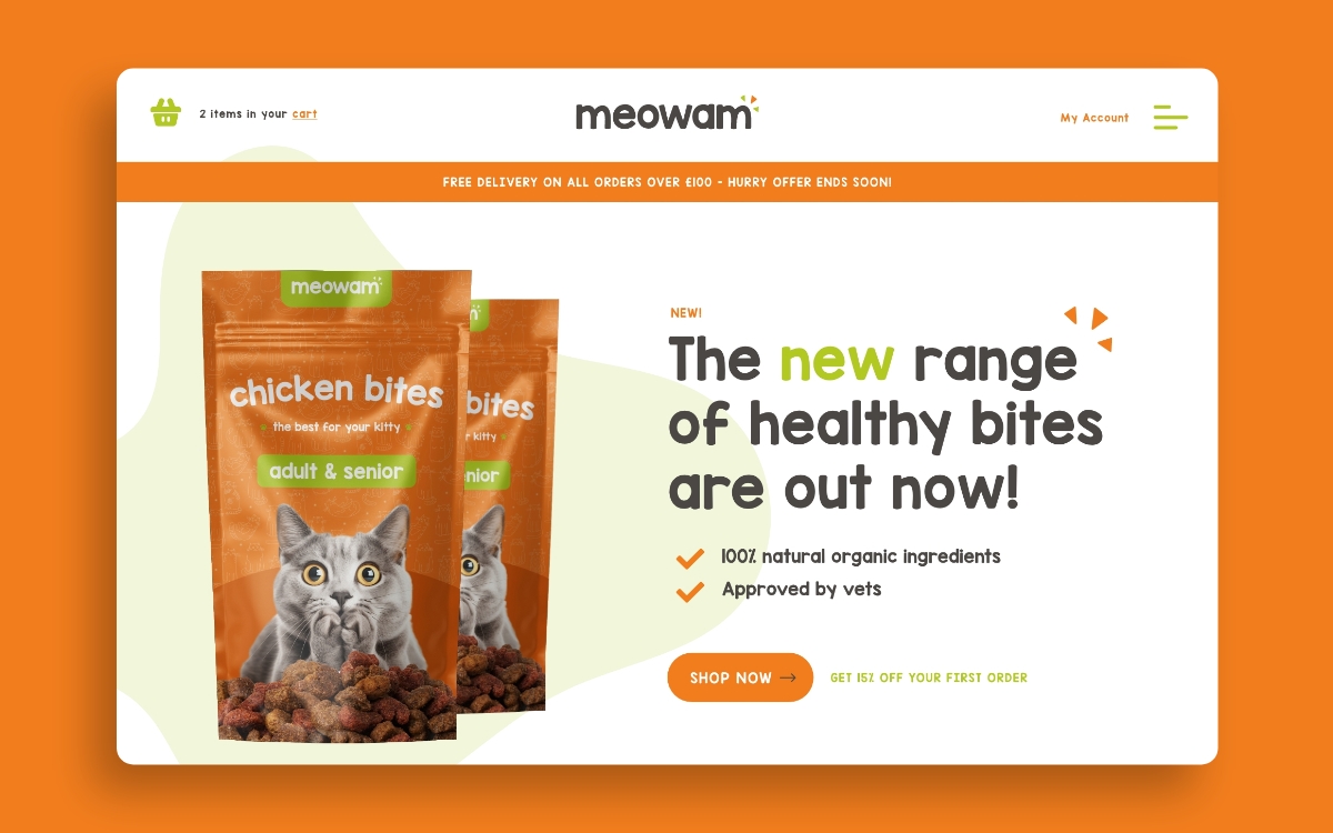 Meowam cat food website